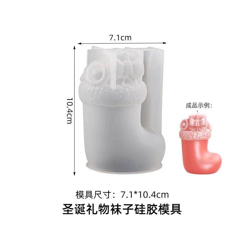 Christmas Tree Candle Mold – 3D Silicone DIY Candle Making Kit for Holiday Crafts