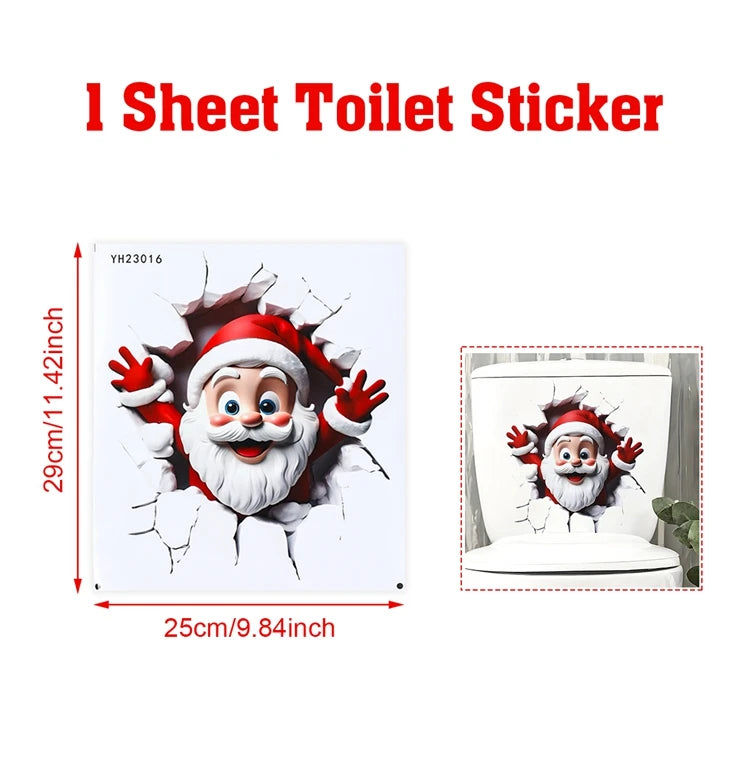 Christmas Toilet Decal – Merry Christmas 2025 Home Ornament, New Year Gift Idea