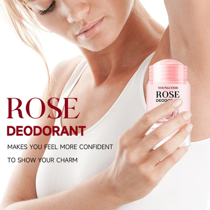 Pink Rose Deodorant Stick – Long-Lasting Fragrance, Cooling Armpit Perfume Cream