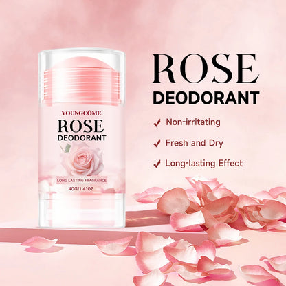 Pink Rose Deodorant Stick – Long-Lasting Fragrance, Cooling Armpit Perfume Cream