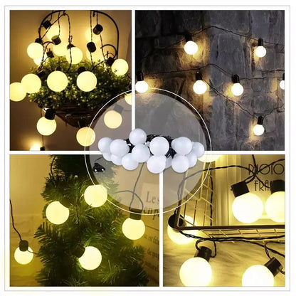 G50 LED Fairy String Lights – Waterproof Outdoor Garland Bulbs for Garden & Patio Decor