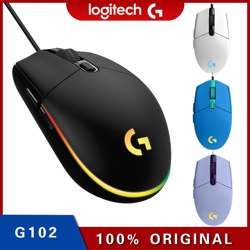 Logitech G102 LIGHTSPEED Gaming Mouse – 8000 DPI Wired, No Driver, Laptop Accessories