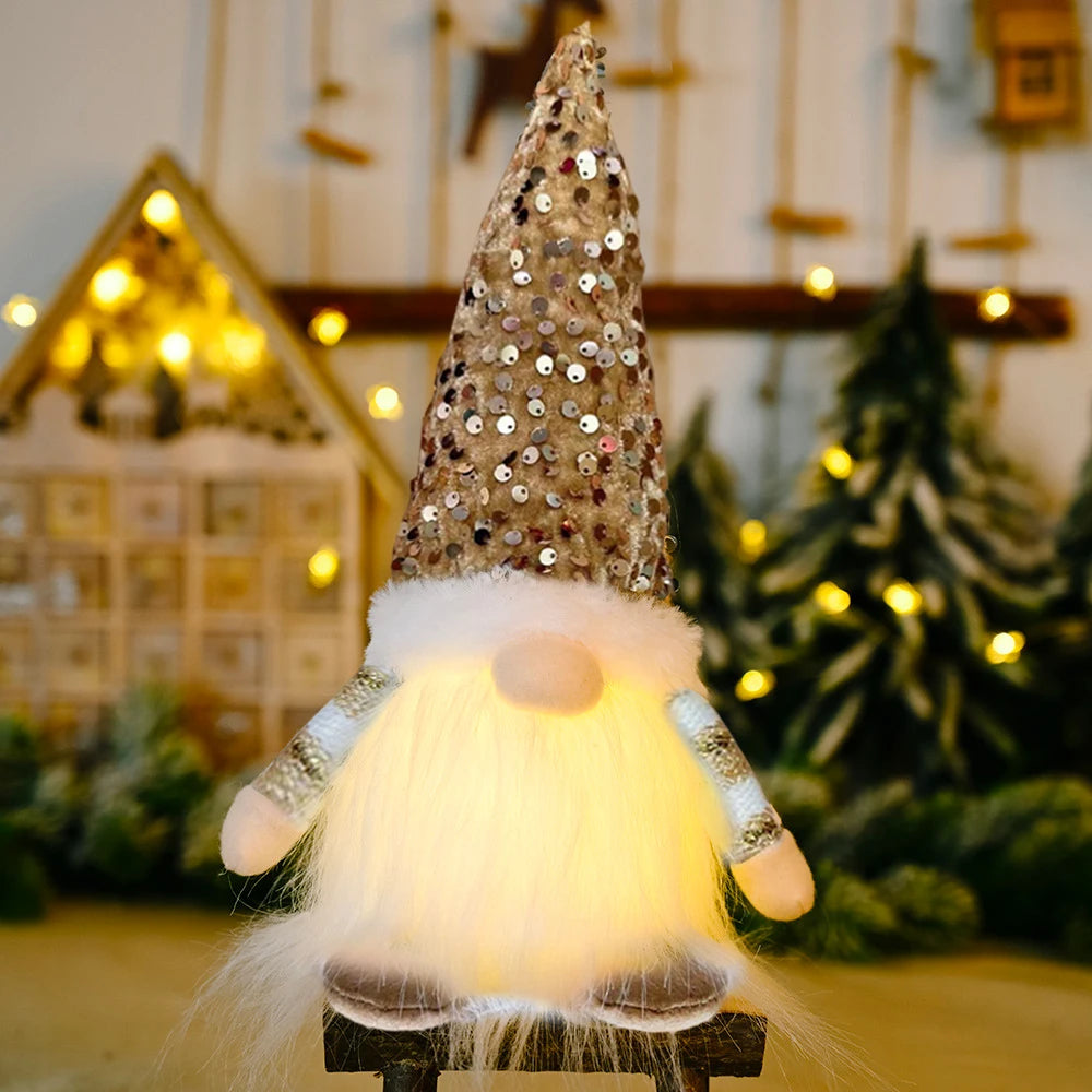 Glowing Gnome Christmas Decoration – 30cm Faceless Doll for Tree & Home 2026