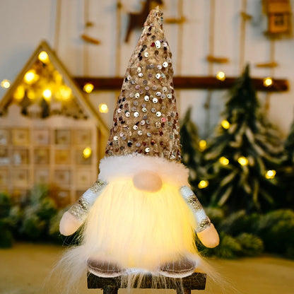 Glowing Gnome Christmas Decoration – 30cm Faceless Doll for Tree & Home 2026