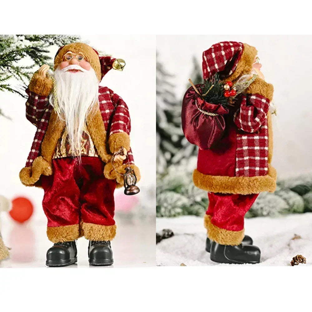 Santa Claus Plush Ornament – 1–4PCS Christmas Home Decoration & New Year Gift