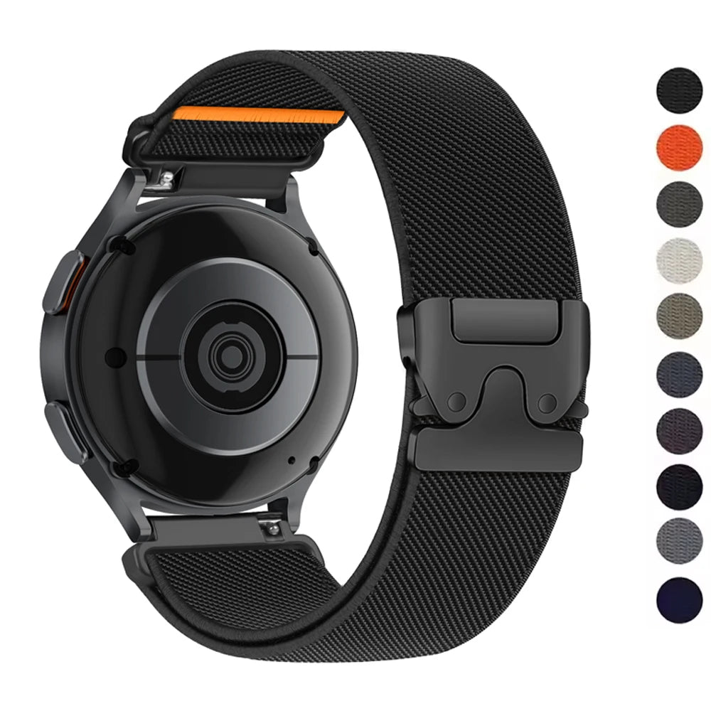 Justbart 20–22mm Klockband för Samsung och Huawei – Militärstil Parachute Bracelet  dam smartklocka android