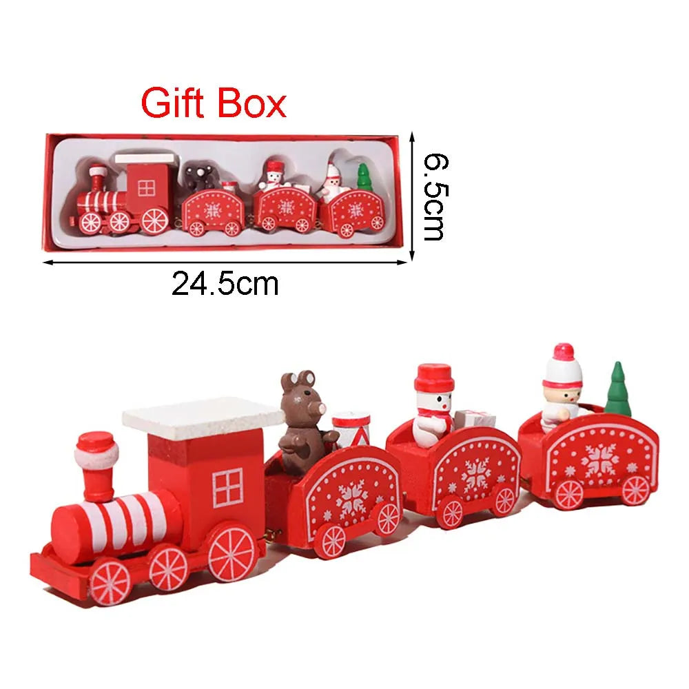 Christmas Wooden Train Ornament – Moving Decoration for Home & New Year 2026
