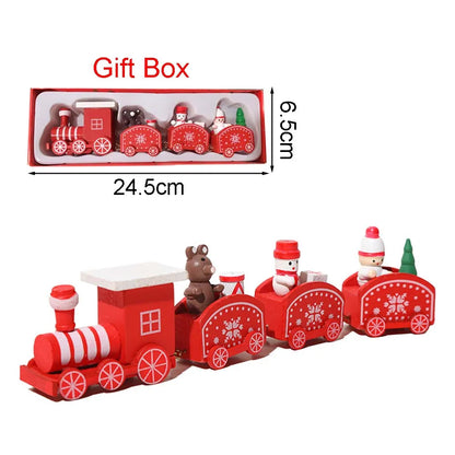 Christmas Wooden Train Ornament – Moving Decoration for Home & New Year 2026