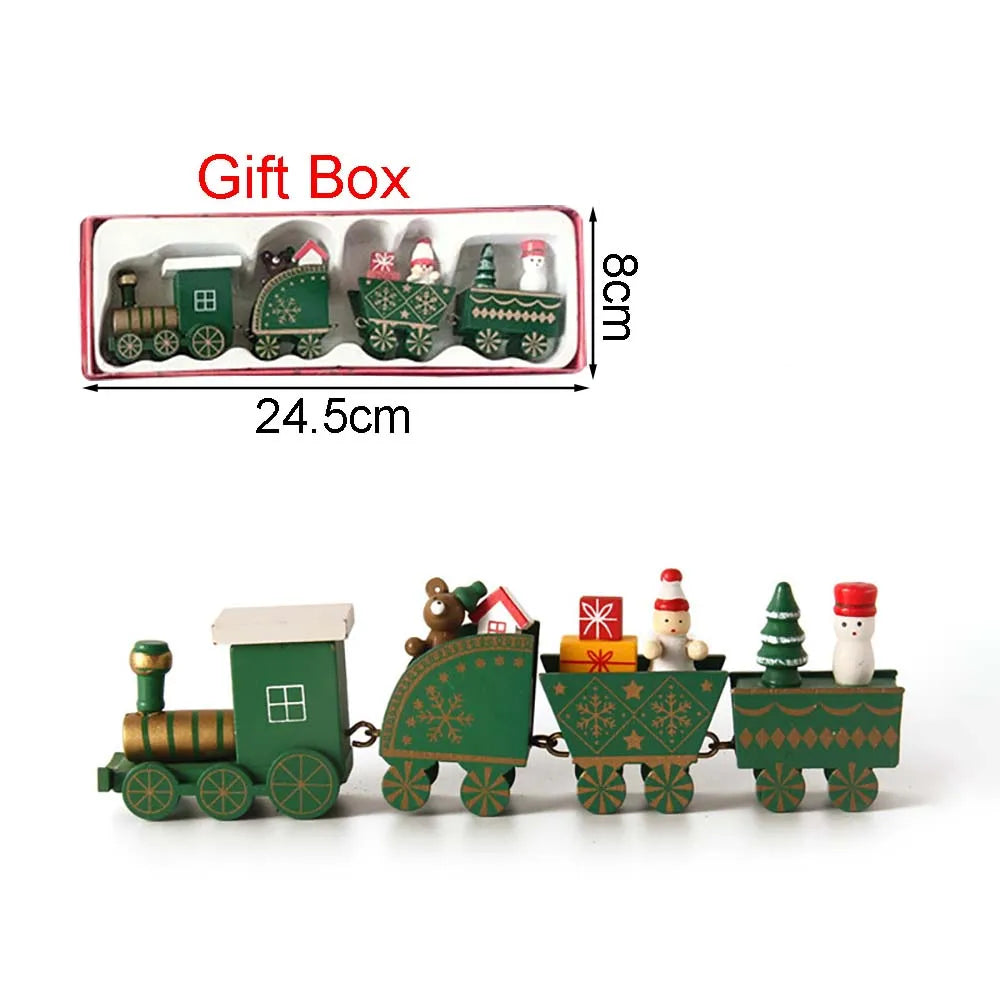 Christmas Wooden Train Ornament – Moving Decoration for Home & New Year 2026
