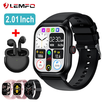 LEMFO LT10 Smartklocka 2024 Android Present Bluetooth Samtal Smartklocka 2024 Pekskärm Musik Fitness Tracker Sportklockor