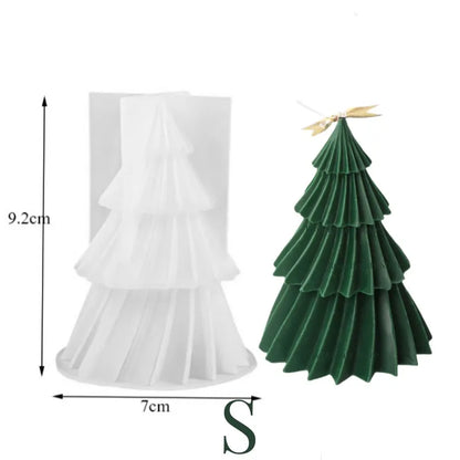 Christmas Tree Candle Mold – 3D Silicone DIY Candle Making Kit for Holiday Crafts