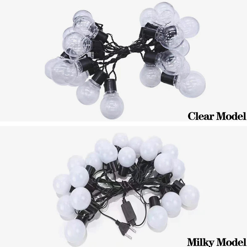 G50 LED Fairy String Lights – Waterproof Outdoor Garland Bulbs for Garden & Patio Decor