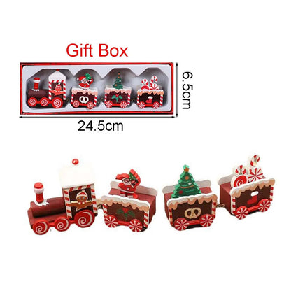 Christmas Wooden Train Ornament – Moving Decoration for Home & New Year 2026