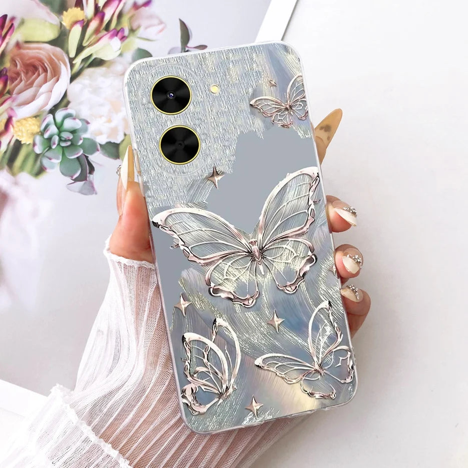 Xiaomi Redmi A5 4G / Poco C71 Case – Butterfly Painted Soft Silicone Phone Cover
