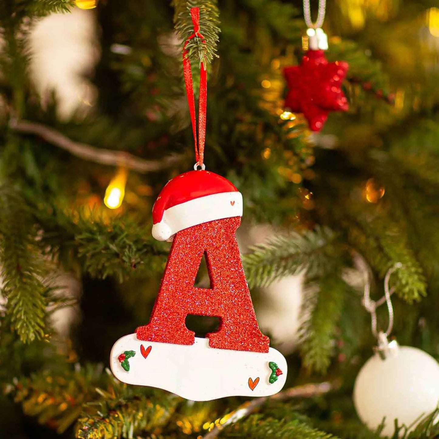 DIY Acrylic Letter Pendants – Christmas Tree Ornaments for Home & Navidad Decor