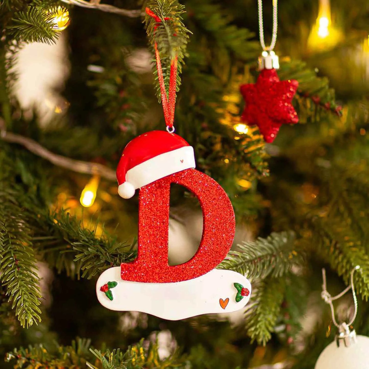 DIY Acrylic Letter Pendants – Christmas Tree Ornaments for Home & Navidad Decor