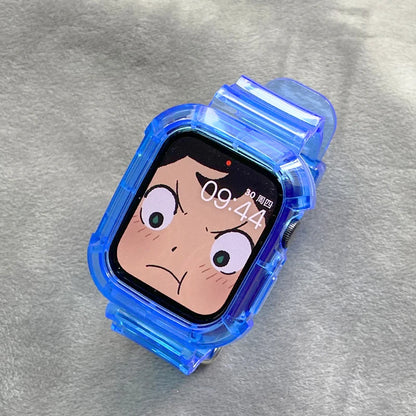 Apple Watch Transparent Silikonband – Rem & Fodral för Serie 3–10, 38–46mm