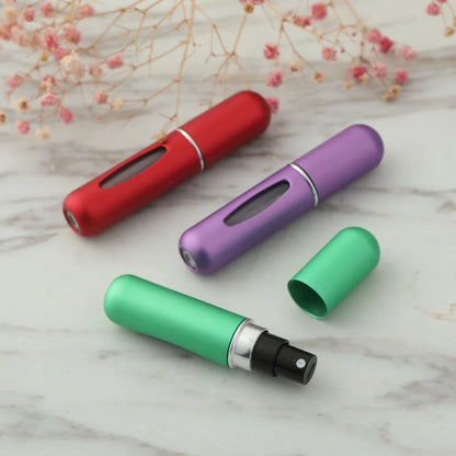 Portable Metal Perfume Bottle 5ml – Refillable Spray Atomizer for Fragrance Travel