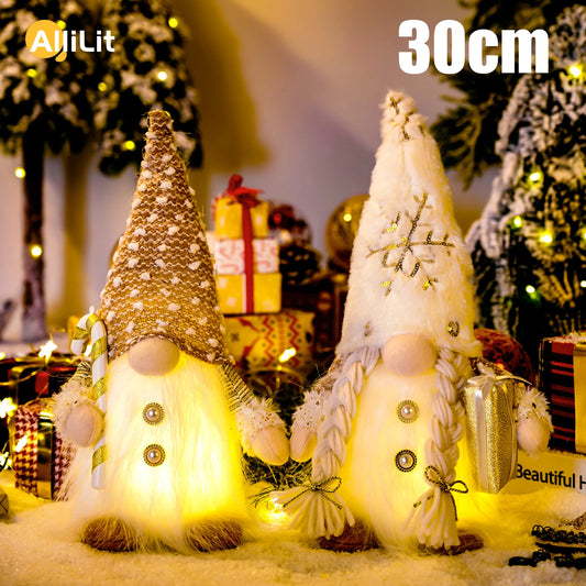Glowing Gnome Christmas Decoration – 30cm Faceless Doll for Tree & Home 2026