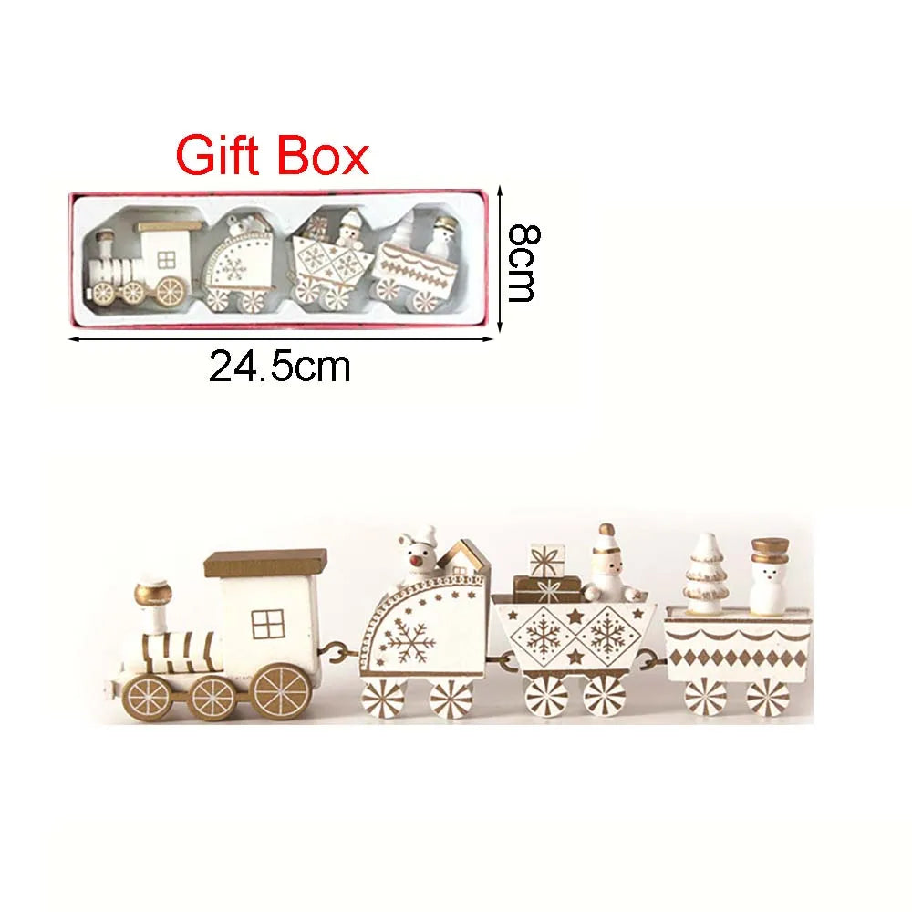 Christmas Wooden Train Ornament – Moving Decoration for Home & New Year 2026