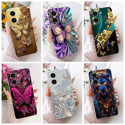 Xiaomi Redmi A5 4G / Poco C71 Case – Butterfly Painted Soft Silicone Phone Cover