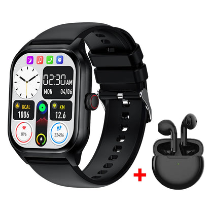 LEMFO LT10 Smartklocka 2024 Android Present Bluetooth Samtal Smartklocka 2024 Pekskärm Musik Fitness Tracker Sportklockor