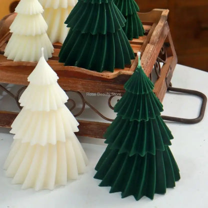 Christmas Tree Candle Mold – 3D Silicone DIY Candle Making Kit for Holiday Crafts