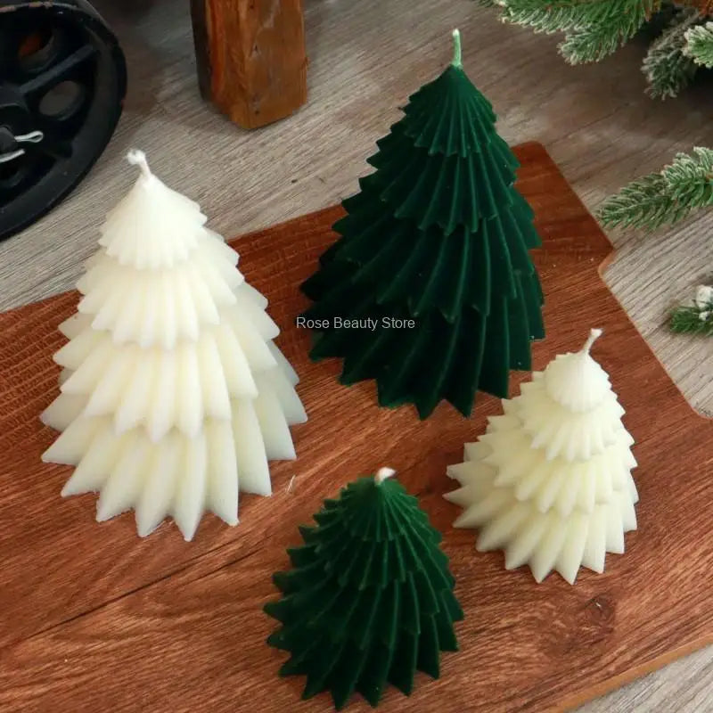 Christmas Tree Candle Mold – 3D Silicone DIY Candle Making Kit for Holiday Crafts