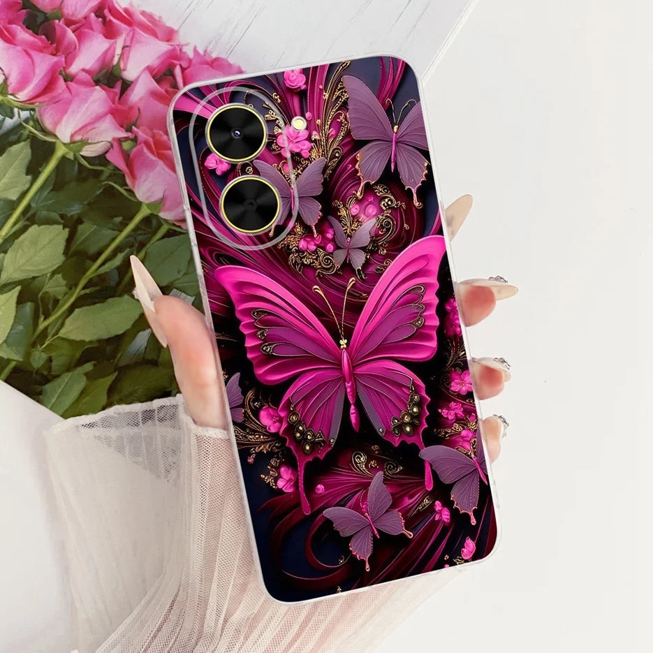 Xiaomi Redmi A5 4G / Poco C71 Case – Butterfly Painted Soft Silicone Phone Cover