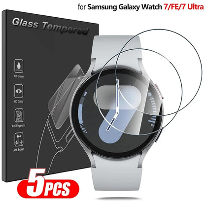 Härdat glas för Samsung Galaxy Watch 7 40mm 44mm/FE 40mm HD skärmskydd för Galaxy Watch 6 5 Ultra 47 tillbehör skydd