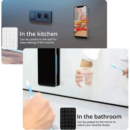 Silicone 24-Pack Suction Phone Holders – Multifunctional Anti-Slip Wall & Car Mounts with Back Stickers