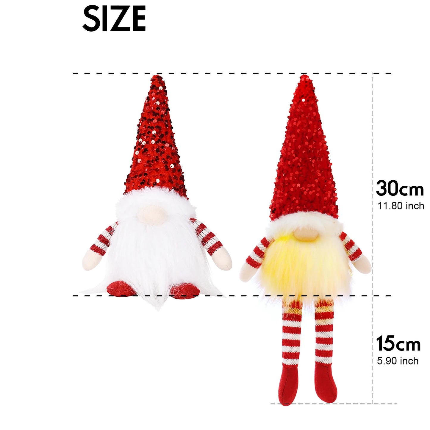 Glowing Gnome Christmas Decoration – 30cm Faceless Doll for Tree & Home 2026
