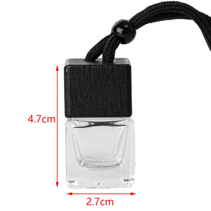 Car Empty Perfume Bottle 1PC – Dyed Square Cap for Essential Oil Diffuser & Fragrance