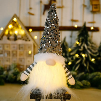 Glowing Gnome Christmas Decoration – 30cm Faceless Doll for Tree & Home 2026