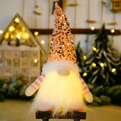 Glowing Gnome Christmas Decoration – 30cm Faceless Doll for Tree & Home 2026