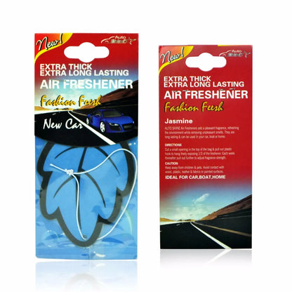 Natural Car Air Freshener Set – 6/3PCS Vanilla Scent Tea Paper Leaf Hanging Fragrance