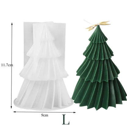 Christmas Tree Candle Mold – 3D Silicone DIY Candle Making Kit for Holiday Crafts