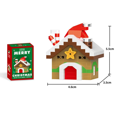 Christmas Micro Blocks Toy Set – Santa, Tree, Reindeer & Snowman Building Kits