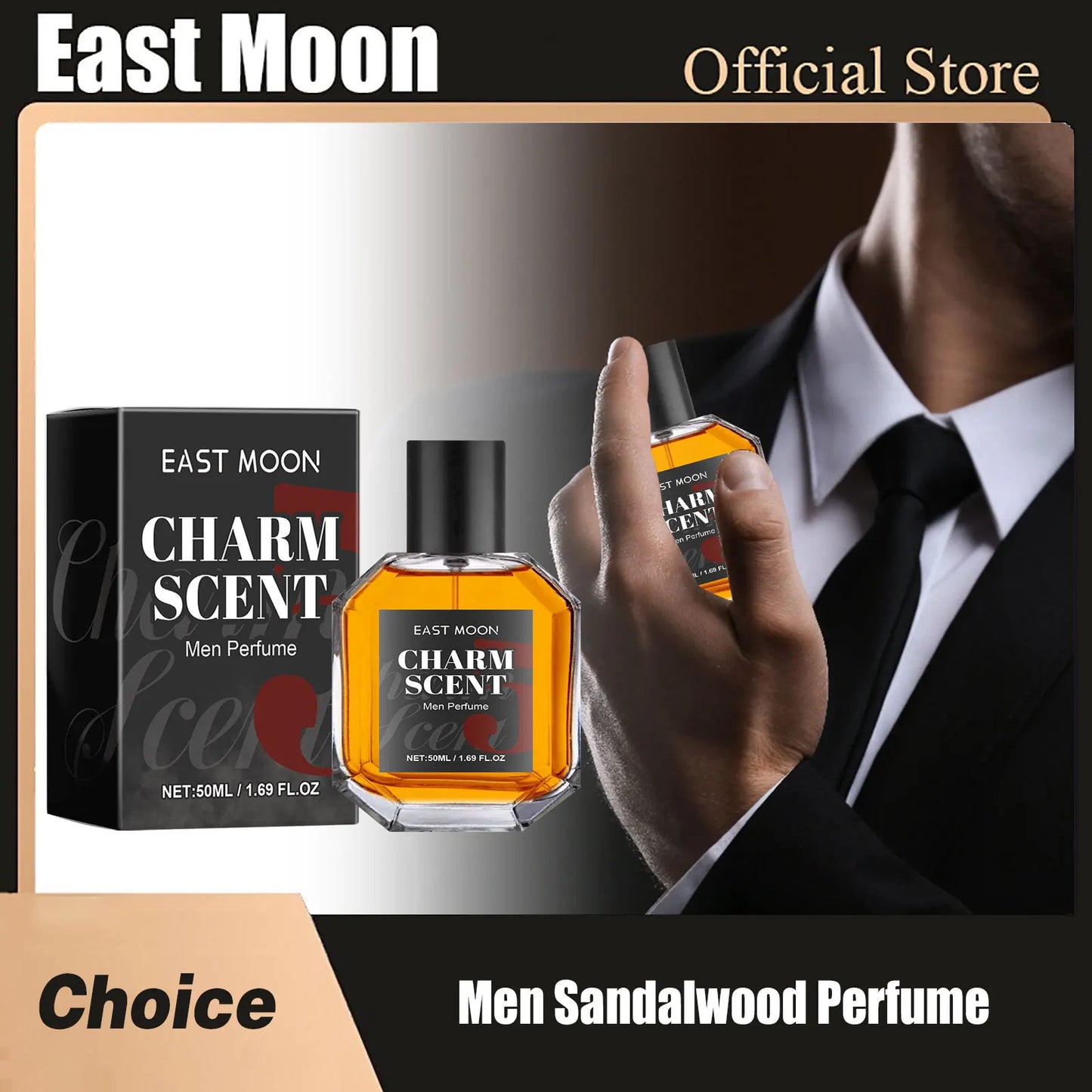 Sandalwood Men’s Perfume – Pheromone Spray, Long-Lasting, Attract Women, Romance Scent