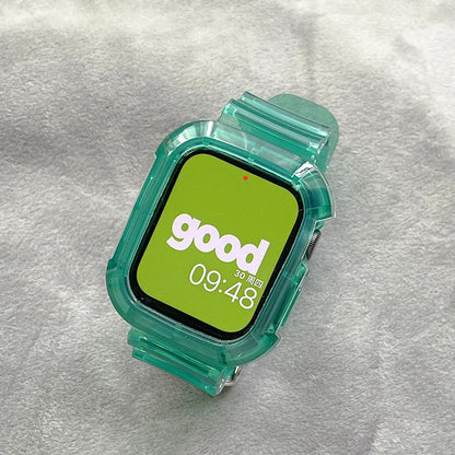 Apple Watch Transparent Silikonband – Rem & Fodral för Serie 3–10, 38–46mm