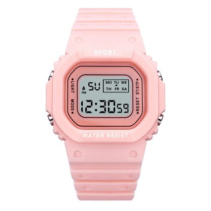 YIKAZE Sports Watch Boys Girls Student LED Electronic Watch Colorful Men Women Square Digital Watches Waterproof Rubber Clock