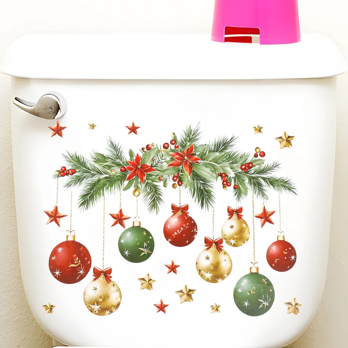 Christmas Toilet Decal – Merry Christmas 2025 Home Ornament, New Year Gift Idea