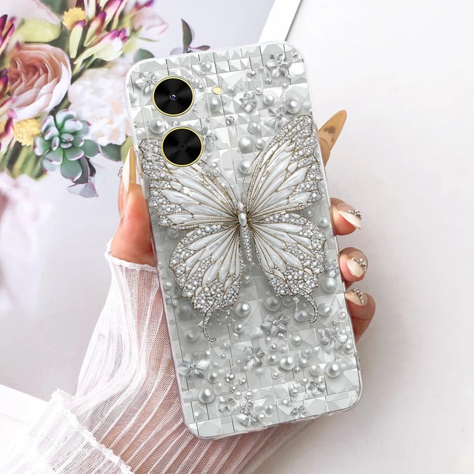 Xiaomi Redmi A5 4G / Poco C71 Case – Butterfly Painted Soft Silicone Phone Cover