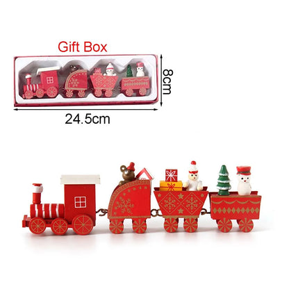 Christmas Wooden Train Ornament – Moving Decoration for Home & New Year 2026