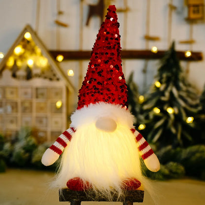 Glowing Gnome Christmas Decoration – 30cm Faceless Doll for Tree & Home 2026