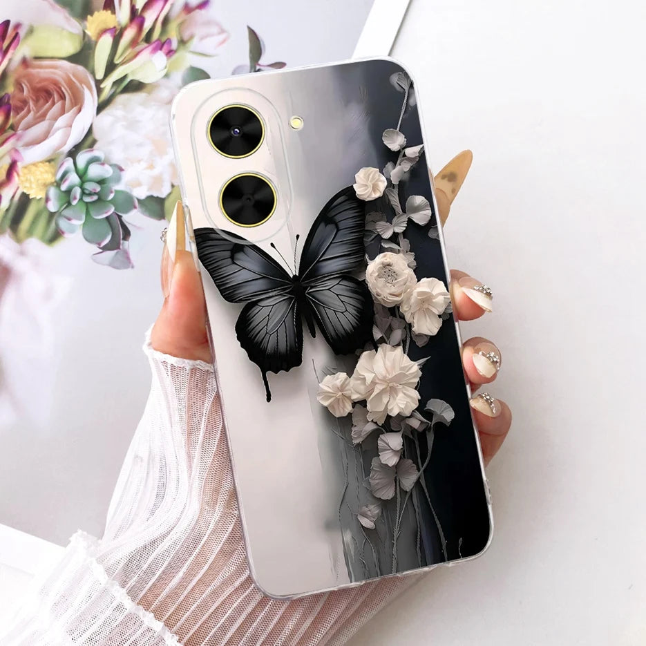 Xiaomi Redmi A5 4G / Poco C71 Case – Butterfly Painted Soft Silicone Phone Cover