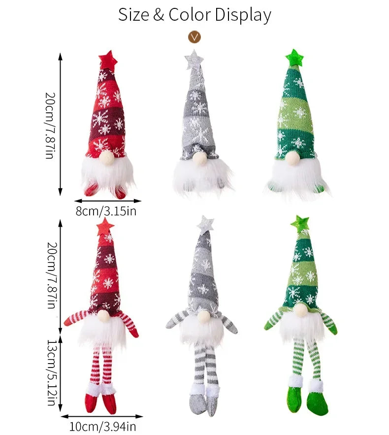 LED Light Christmas Gnome – Faceless Plush Ornament for Tree & Kids Gift