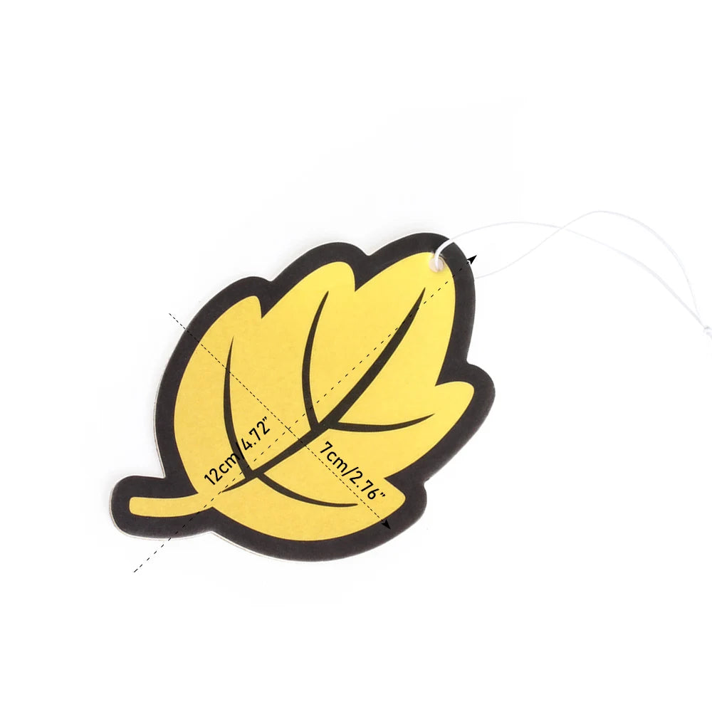 Natural Car Air Freshener Set – 6/3PCS Vanilla Scent Tea Paper Leaf Hanging Fragrance