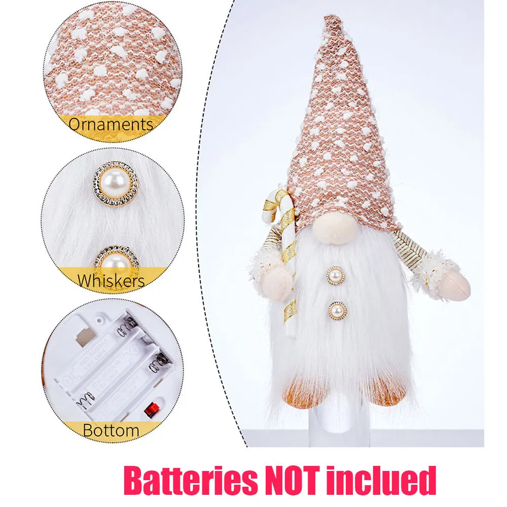 Glowing Gnome Christmas Decoration – 30cm Faceless Doll for Tree & Home 2026