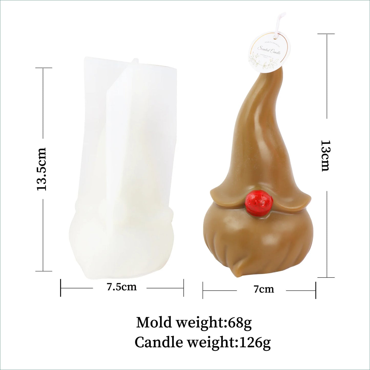 Christmas Tree Candle Mold – 3D Silicone DIY Candle Making Kit for Holiday Crafts